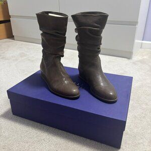 Stuart Weitzman Harbor Slouchy Boots-Hidden Wedge